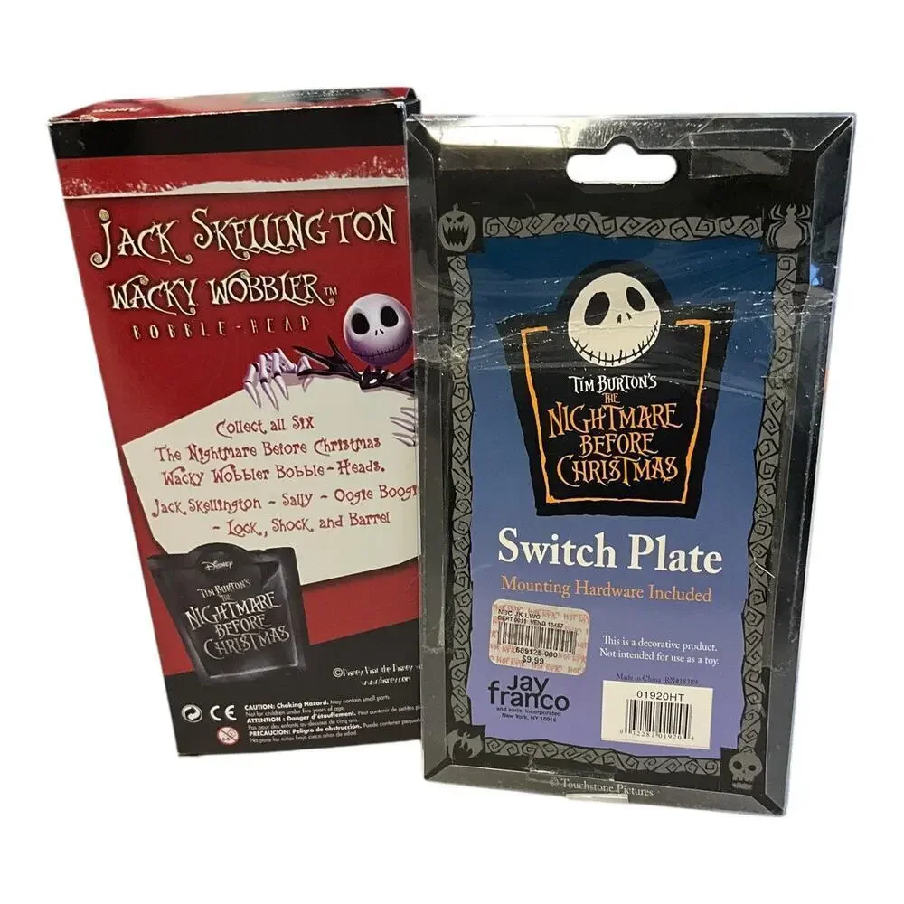 The Nightmare Before Christmas Collectible Lot Figures Bobble Head Switch Plate